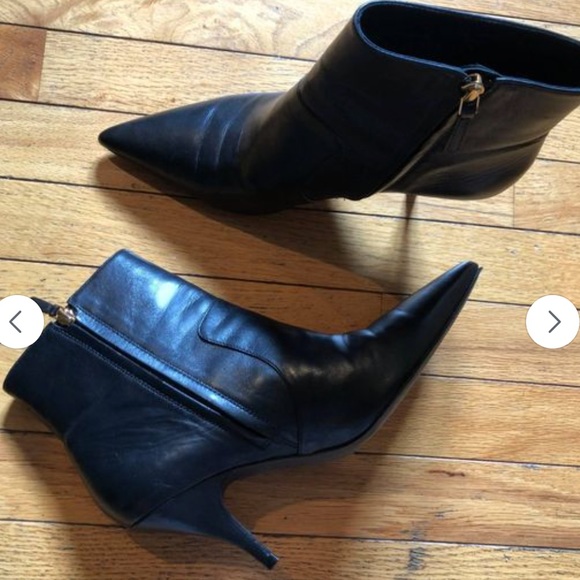 Tori Burch Black Leather Booties - Picture 2 of 4